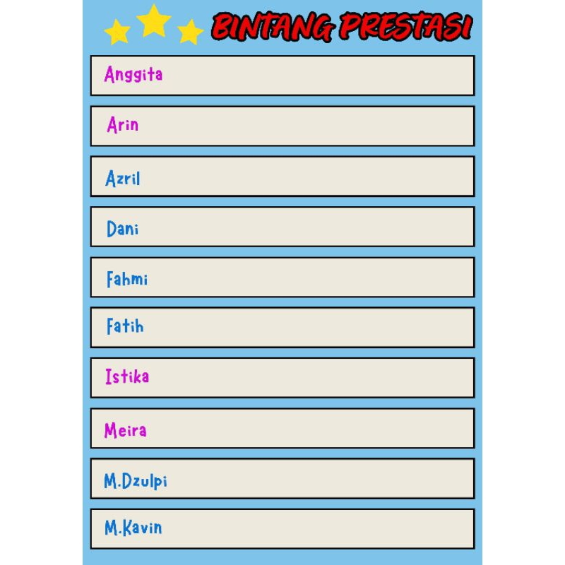 Jual Poster Bintang Prestasi | Shopee Indonesia