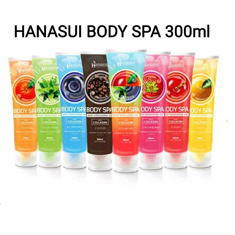 Jual HANASUI Body Spa Exfoliating Gel With Collagen 300ml Pembersih ...