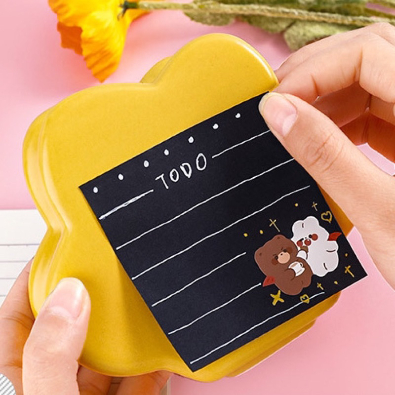 Jual sticky notes memo hitam black sticky note kertas tempel pembatas ...