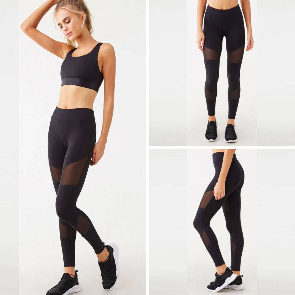 Active mesh panel leggings forever 21 hotsell