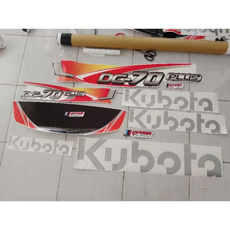 Jual STIKER KUBOTA DC70 PLUS 2022 SILVER BARU TERLARIS SESUAI FOTO PLUS ...
