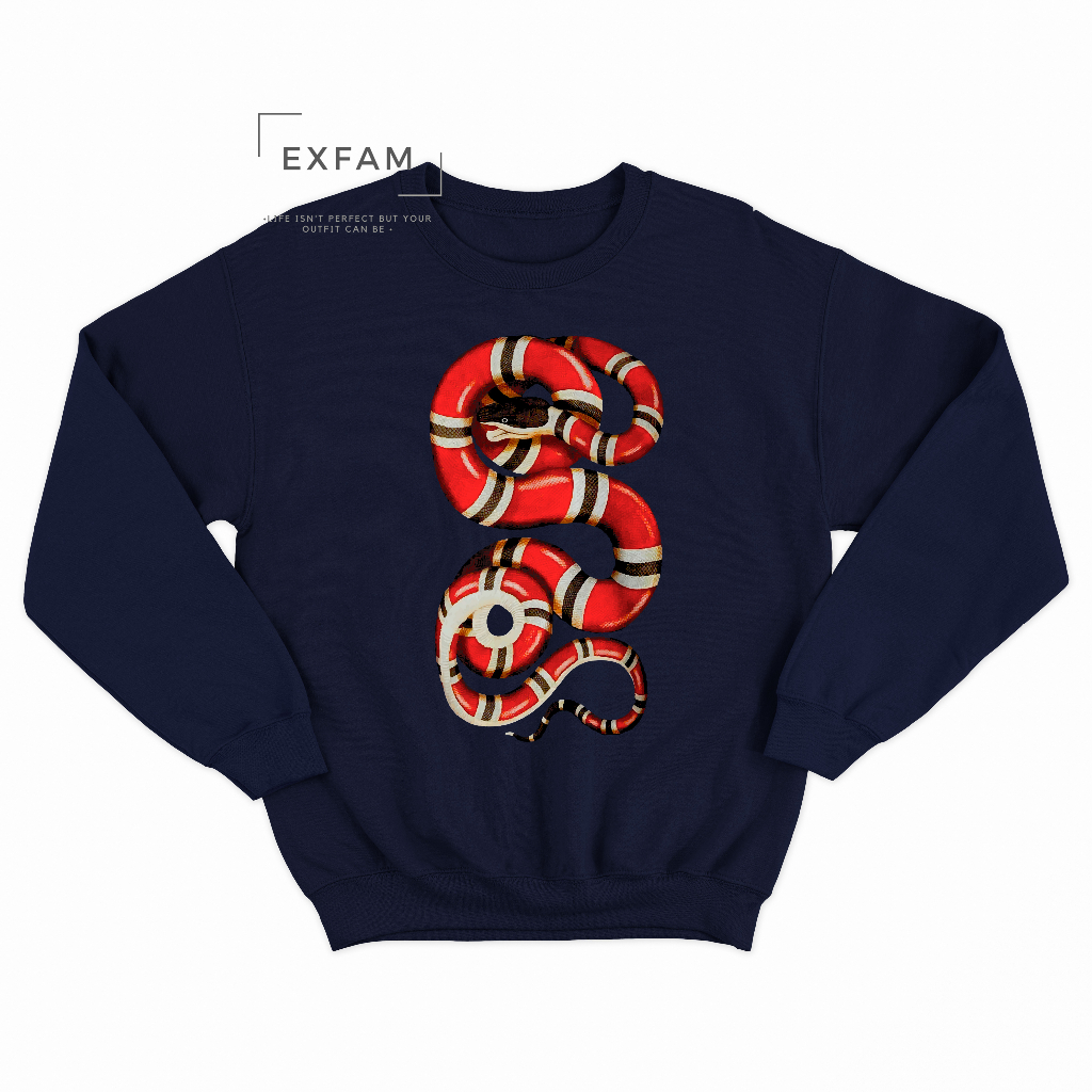 Jual Jaket Hoodie Crewneck Park Hyung Seok Gucci Kingsnake Printed Shopee Indonesia