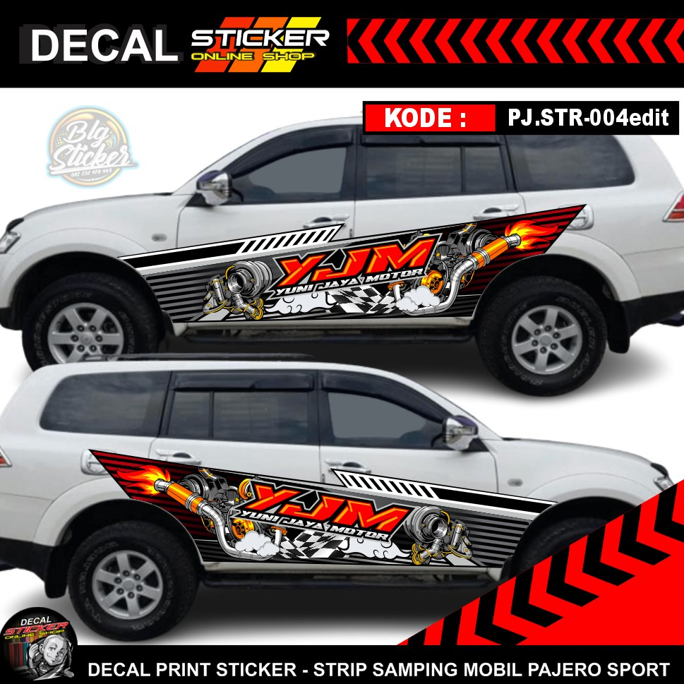 Jual Stiker Mobil Pajero Strip Variasi Engine Shopee Indonesia