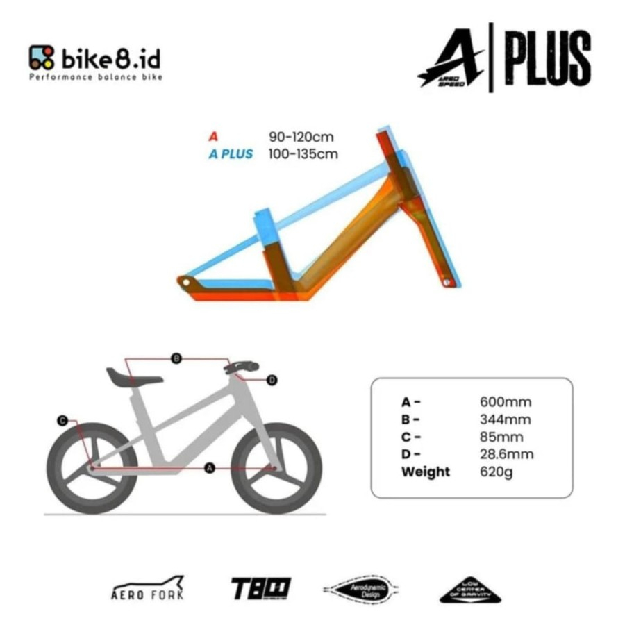 Jual FRAME BIKE8 A PLUS CARBON FIBER Balance Bike / Push Bike | Shopee ...