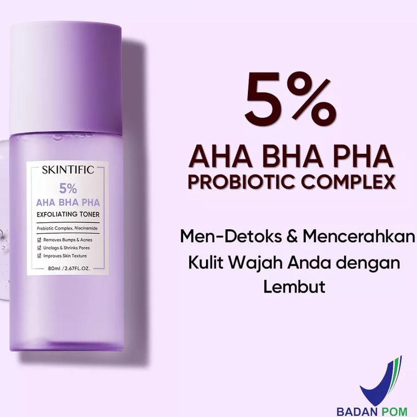 Jual SKINTIFIC 5% AHA BHA PHA Exfoliating Toner | Shopee Indonesia