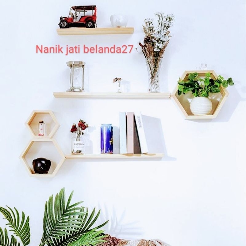 Jual Hexagonal 1 Paket Sesuai Foto Heksagonalhiasan Dindingrak Bungarak Bukurak Serbaguna 5253