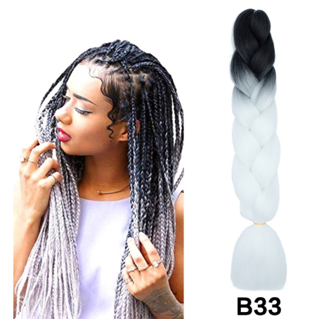 Jual Rambut Sintetis Jumbo Extension Rambut Model Kepang Panjang 24Inch ...