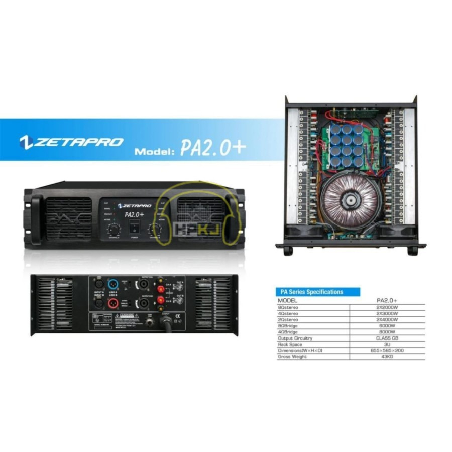 Jual POWER AMPLIFIER ZETAPRO PA 2.0+ Power Ampli Zetapro PA 2.0