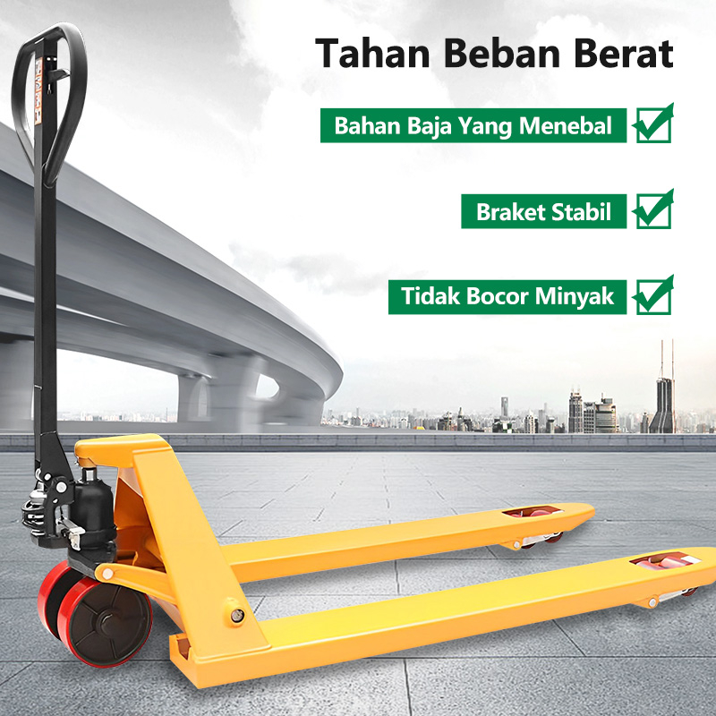 Jual Isku Hydraulic Hand Pallet Truck Trolley Ton Kg Garansi Tahun Double Wheel Lift