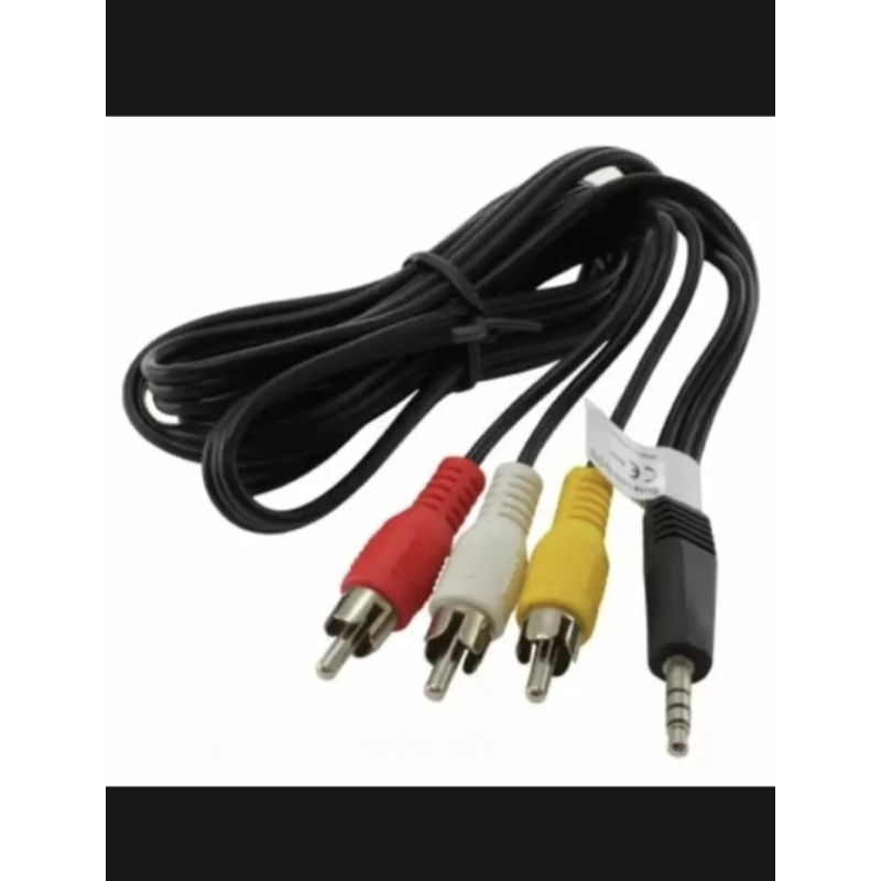 Jual kabel rca 3in1 jack 3.5 to audio video | Shopee Indonesia