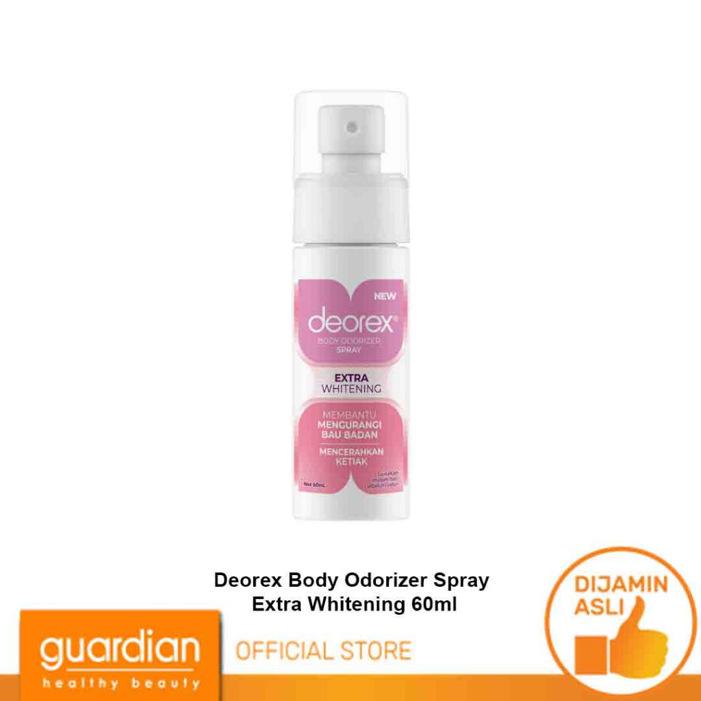 Jual DEOREX Body Odorizer Spray Extra Whitening 60ml | Shopee Indonesia