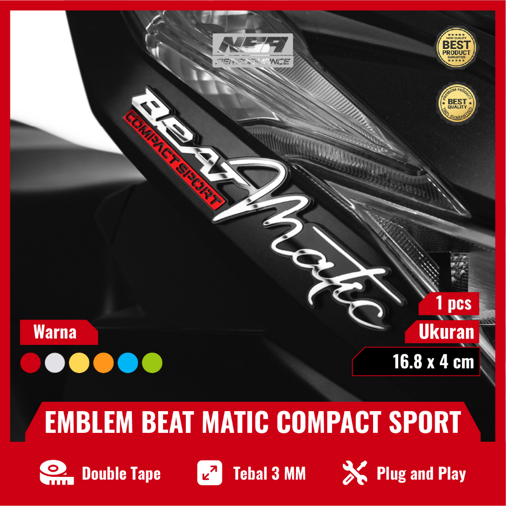 Jual Nsa Emblem Beat Matic Compact Sport Pcs Logo Beat Deluxe Bukan Stiker Atau Sticker Beat