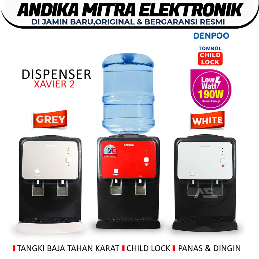 Jual Dispenser Denpoo Portable Galon Atas Panas Dan Dingin Super Hemat Listrik Shopee Indonesia 5023