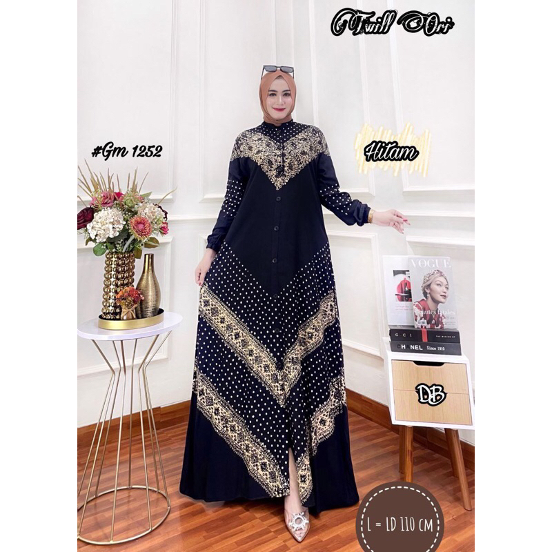 Jual Gamis Twill Ori Full Kancing Busui Freindly Gamis Twill Ori