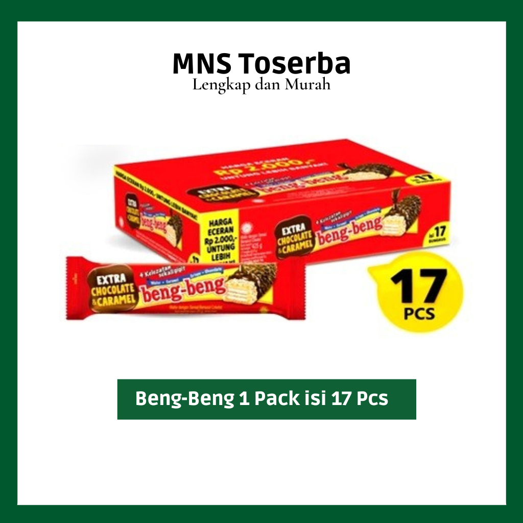 Jual Beng Beng Wafer Extra Chocolate And Caramel 1 Box Isi 17 Pcs