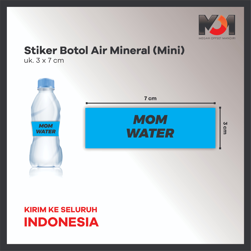 Jual STIKER LABEL GALON/BOTOL AIR MINERAL UK. 15,5 X 6 | UK. 3 X 7 CM ...