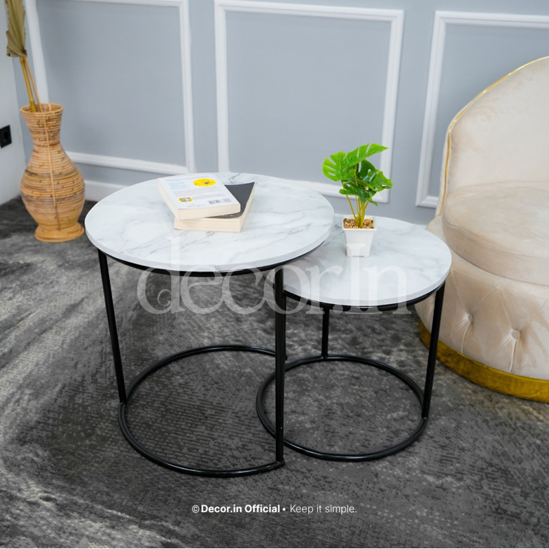 Jual Meja Tamu Set Meja Ruang Tamu Besi Gold 1 Set Meja Industrial