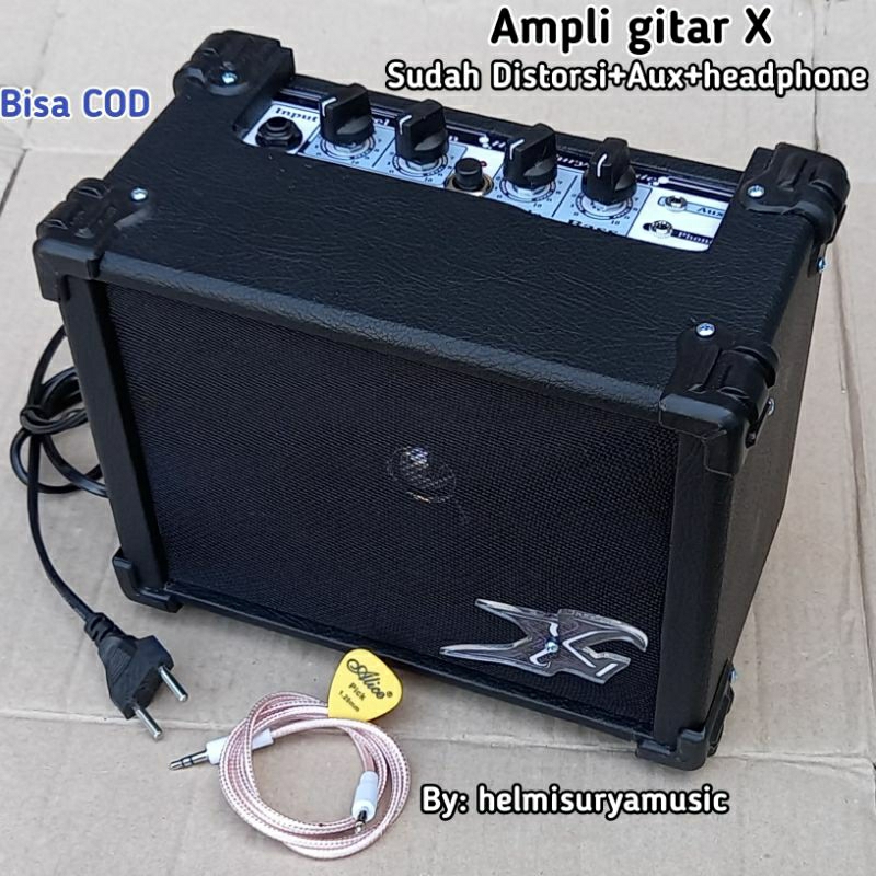 Jual Ampli Gitar Ampli Gitar X Inch Sudah Distorsi Aux Headphone Suara Gahar Shopee Indonesia