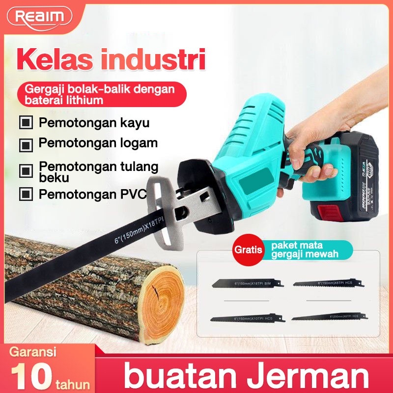 Jual Dft Reciprocating Chainsaw 198v Gergaji Saw Cordless Gergaji Mesin