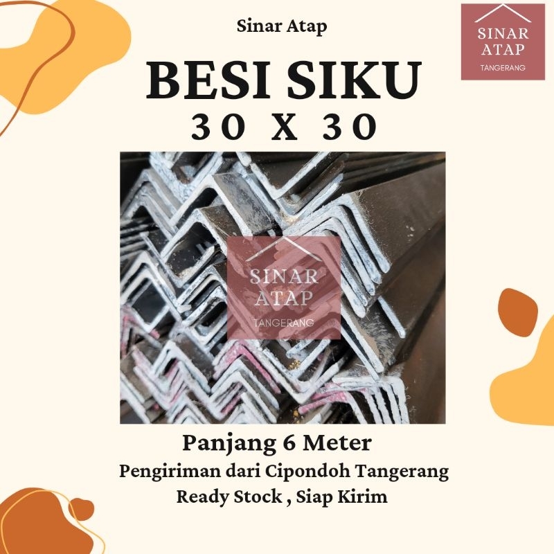 Jual Besi Siku 30 X 30 (Lebar 2.8 Cm, Tebal 2 Mm) Panjang 6 Meter ...