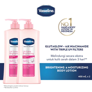 Vaseline Lotion Healthy Bright UV Extra Brightening 400ml Twinpack