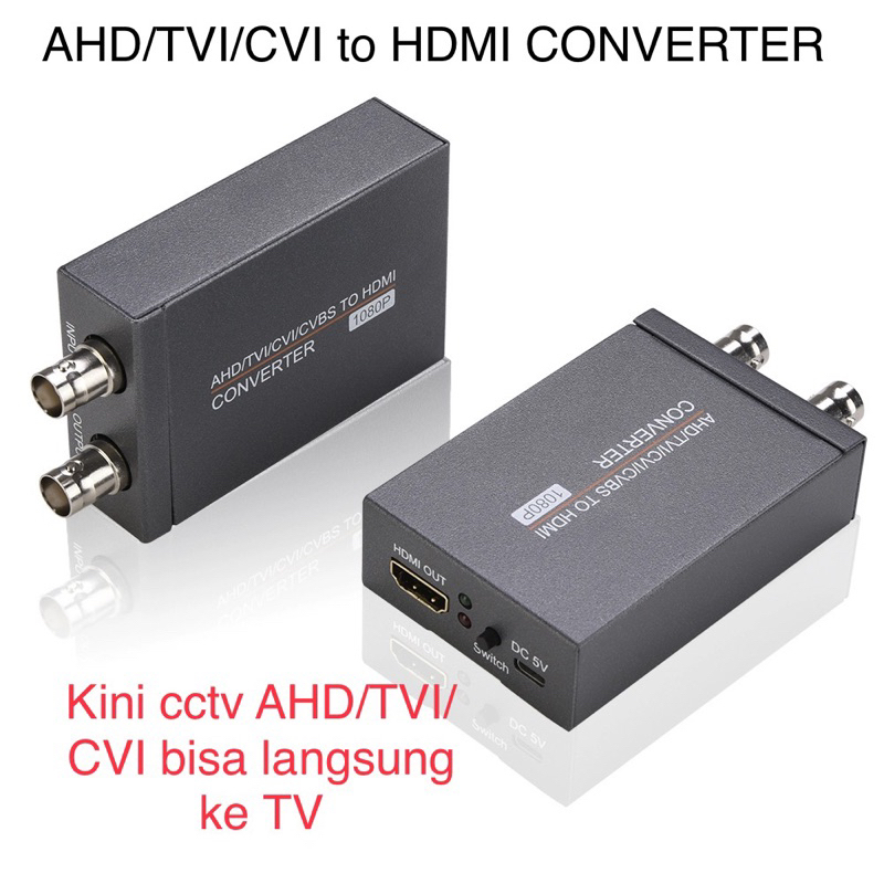 AHD/TVI/CVI CCTV to HDMI Converter / 4K HDMI to AHD/CVI/TVI - support up to 8MP 4K CCTV CAMERA AHD / TVI / HDCVI to HDMI KONVERTER