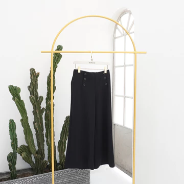 Yu Mi Basic Kulot Kancing By Lilac C1784 Kulot Highwaist Scuba Premium Office Pants Kulot Basic