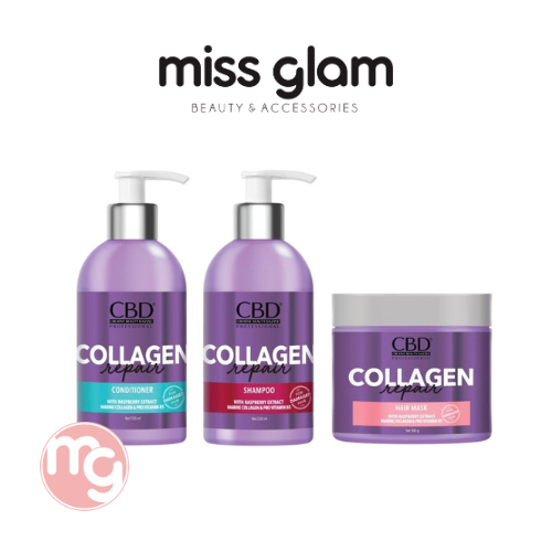 Jual Cbd Collagen Repair Series Hair Mask Shampoo Conditioner Ungu