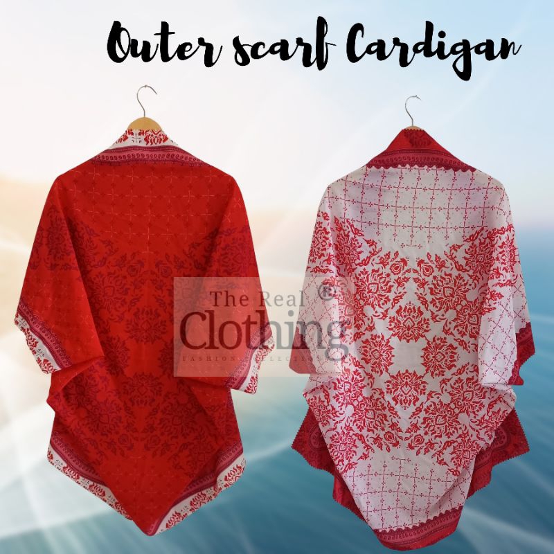 Jual (COD) Outer Scarf Cardigan Motif Terbaru/ Kardigan Outher Scarft