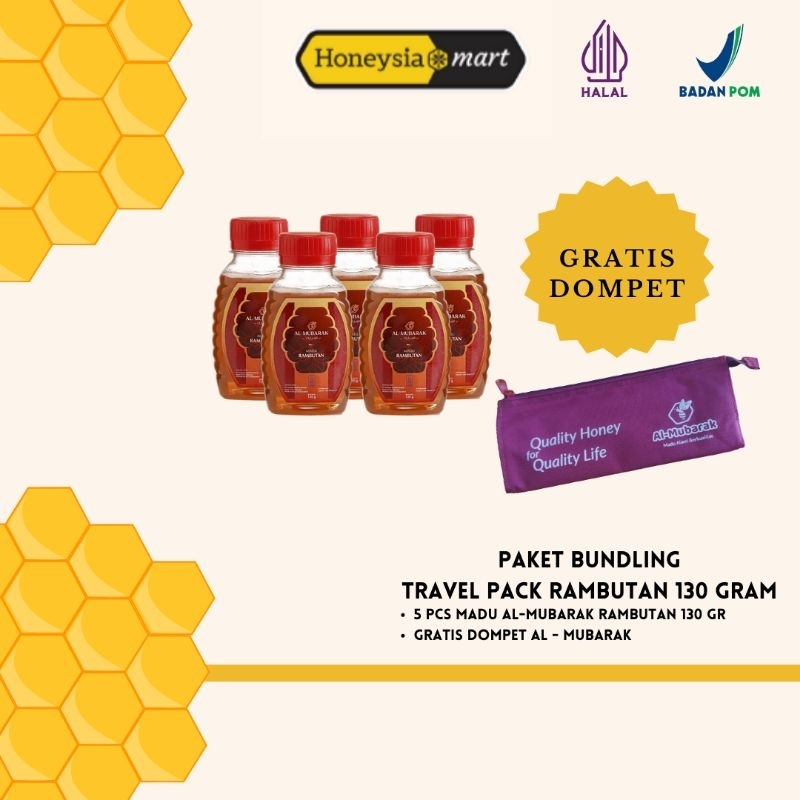 Jual PAKET BUNDLING TRAVEL PACK MADU AL-MUBARAK RAMBUTAN 130 GRAM ...