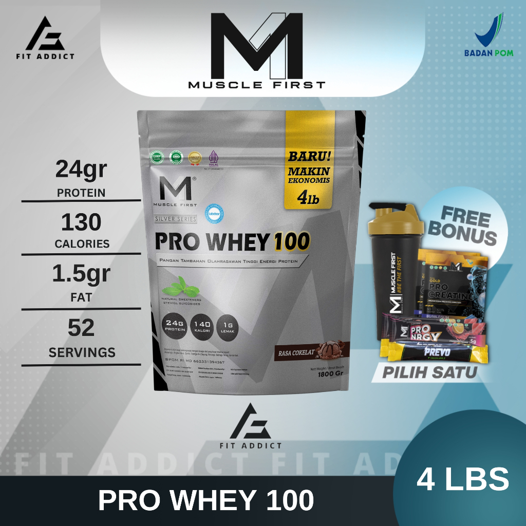 Jual M1 Muscle First Pro Whey 100 4 Lbs Lb 4Lbs 4Lb Musclefirst ProWhey ...