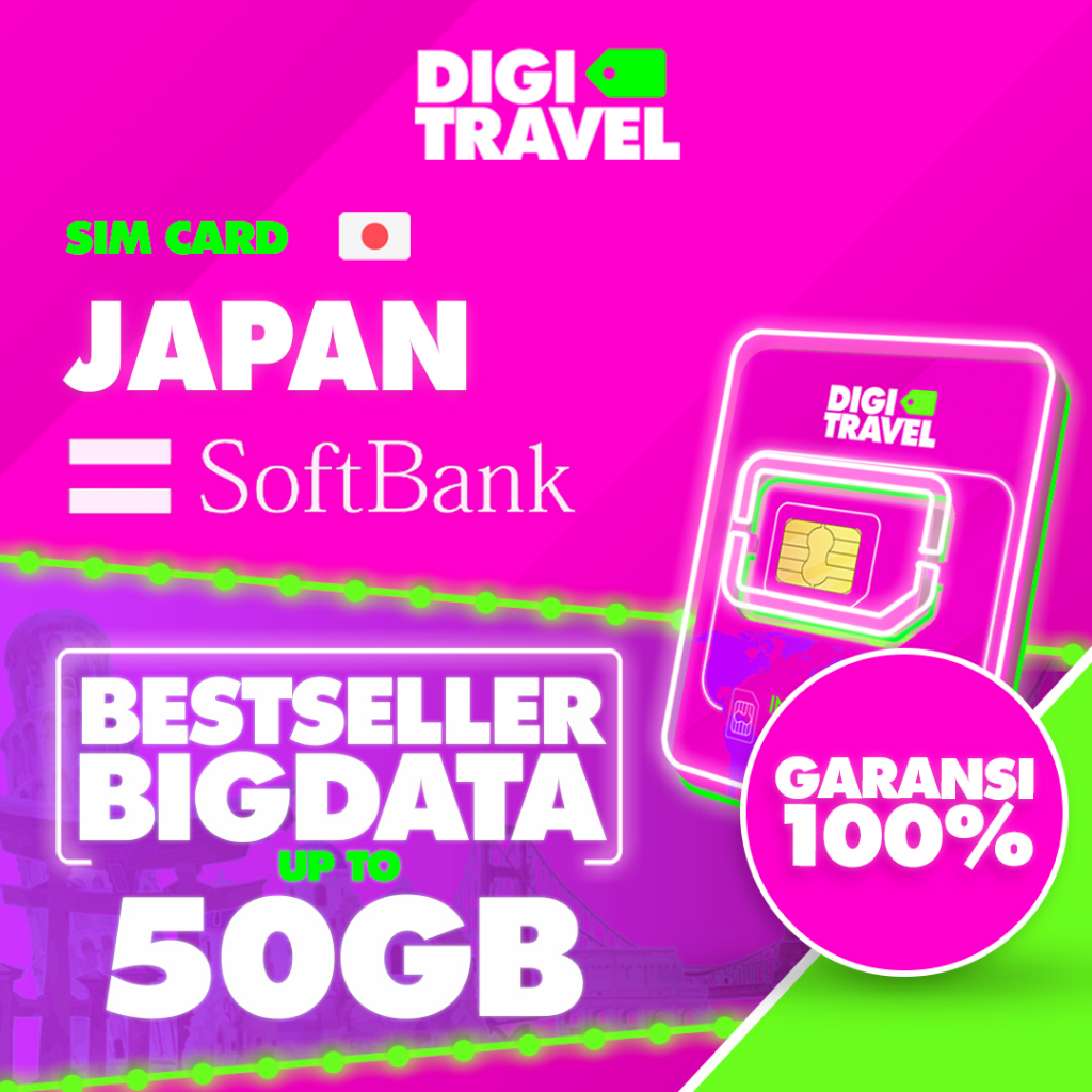 Jual DIGI TRAVEL Sim Card Jepang Termurah 30 Hari Softbank Kuota Data