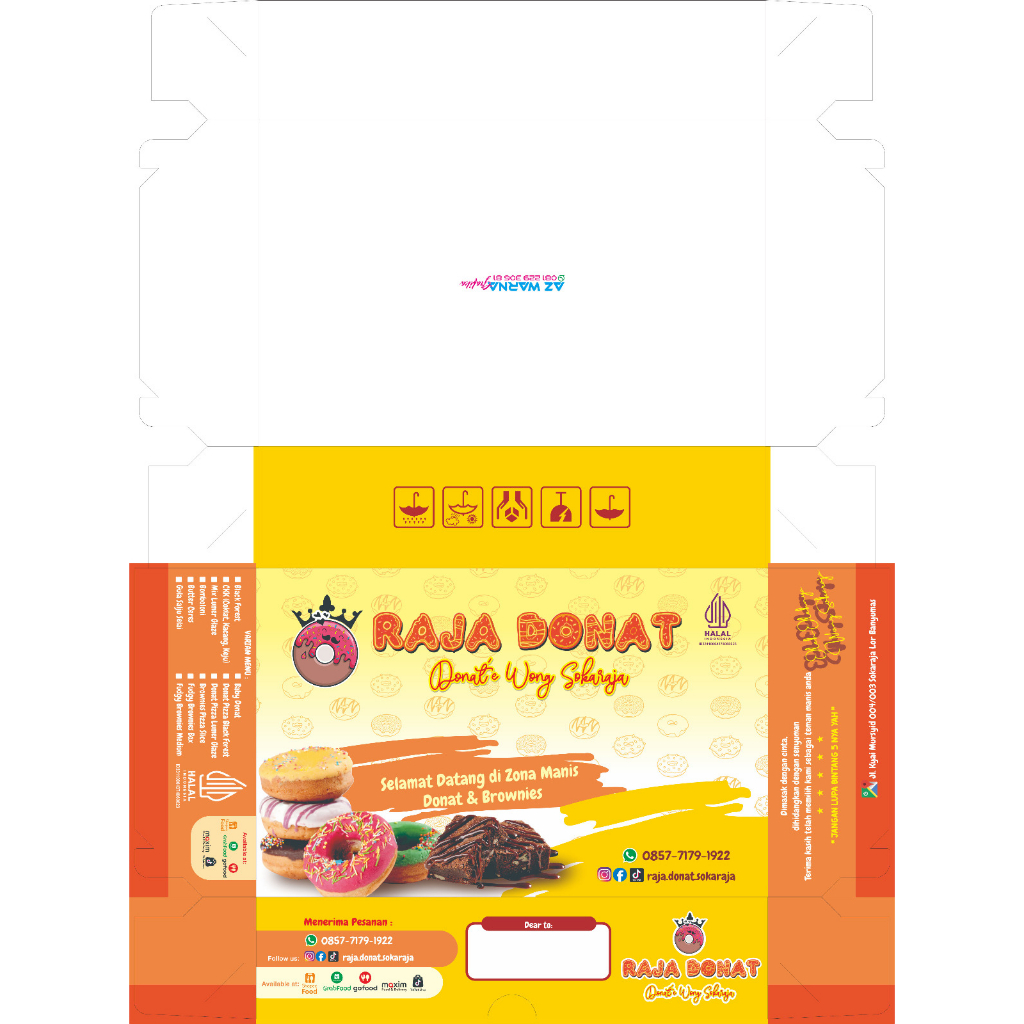 Jual Dus custom donat uk 21x13,5x5 cm | Shopee Indonesia
