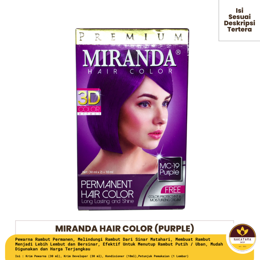 Jual MIRANDA HAIR COLOR PEWARNA RAMBUT WARNA KOMPLIT (ALL VARIANT) ISI ...