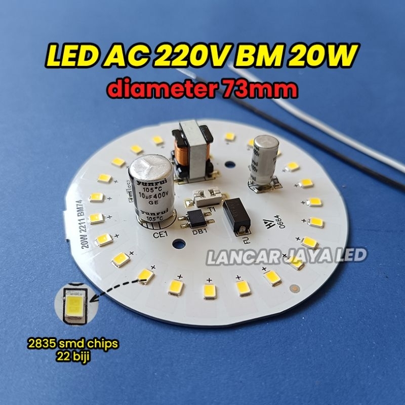 Jual PCB LED AC BM 20W Sparepart Lampu | Shopee Indonesia