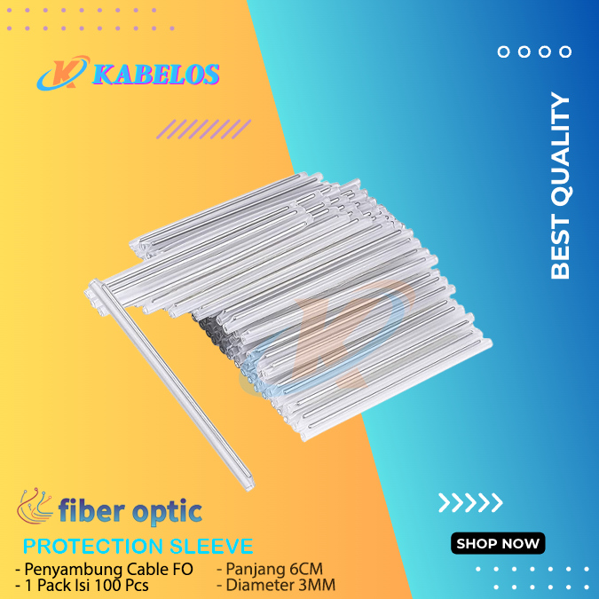 Jual Protection Sleeve Fiber Optic 6CM|Penyambung Core FO 100PCS ...