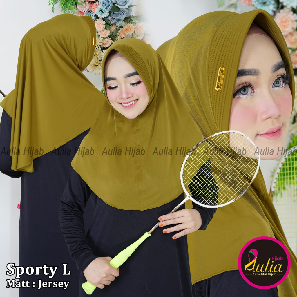 Premium Jersey Jilbab Sea Blue main image 1