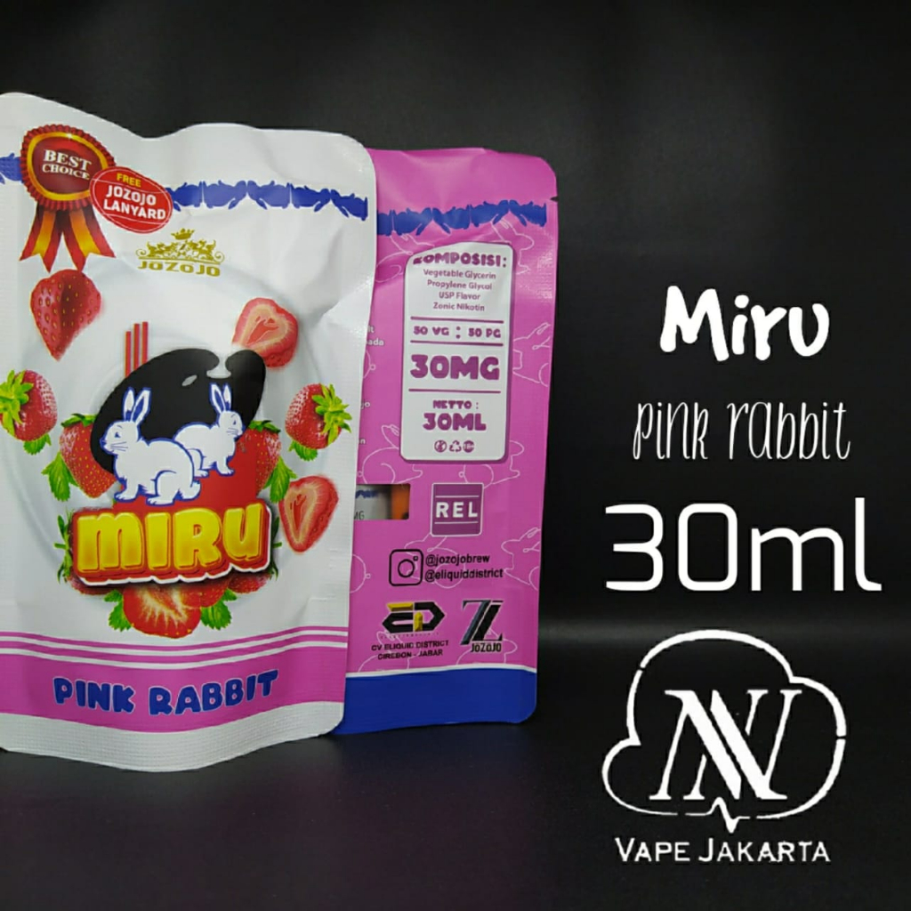 Jual Miru Pink Rabbit Salt Nic 30ml 30mg | Shopee Indonesia