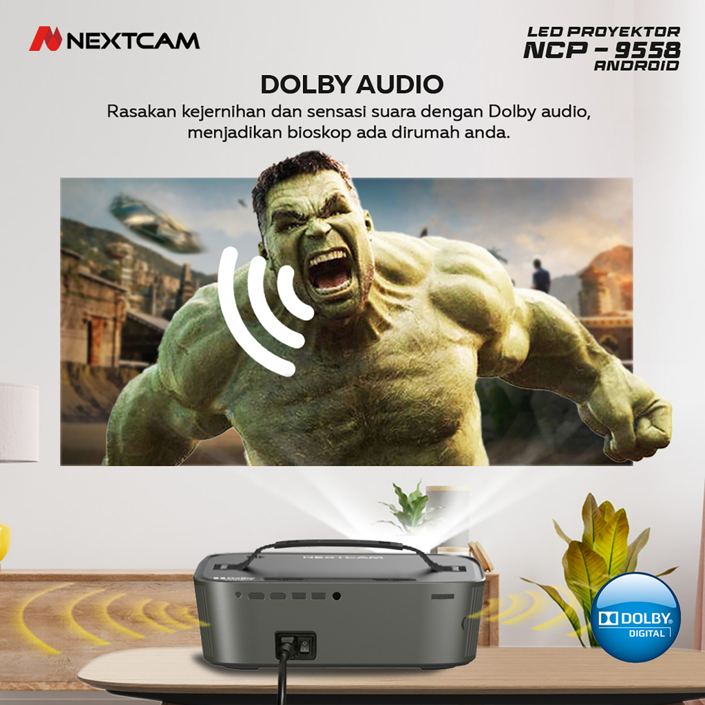 Jual Nextcam Proyektor Infokus Smart Projector Wireless Android ...
