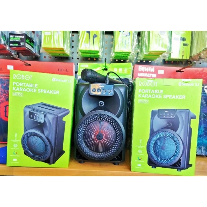 Jual ROBOT RB350 KARAOKE SPEAKER WITH MICROPHONE BLUETOOTH 5.1 | Shopee ...