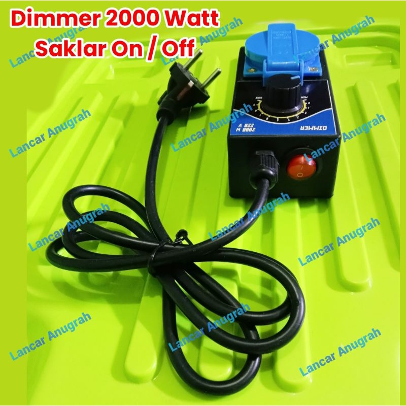 Jual DIMMER 2000 WATT AC DIMMER PENGATUR KECEPATAN MESIN GERINDA DLL