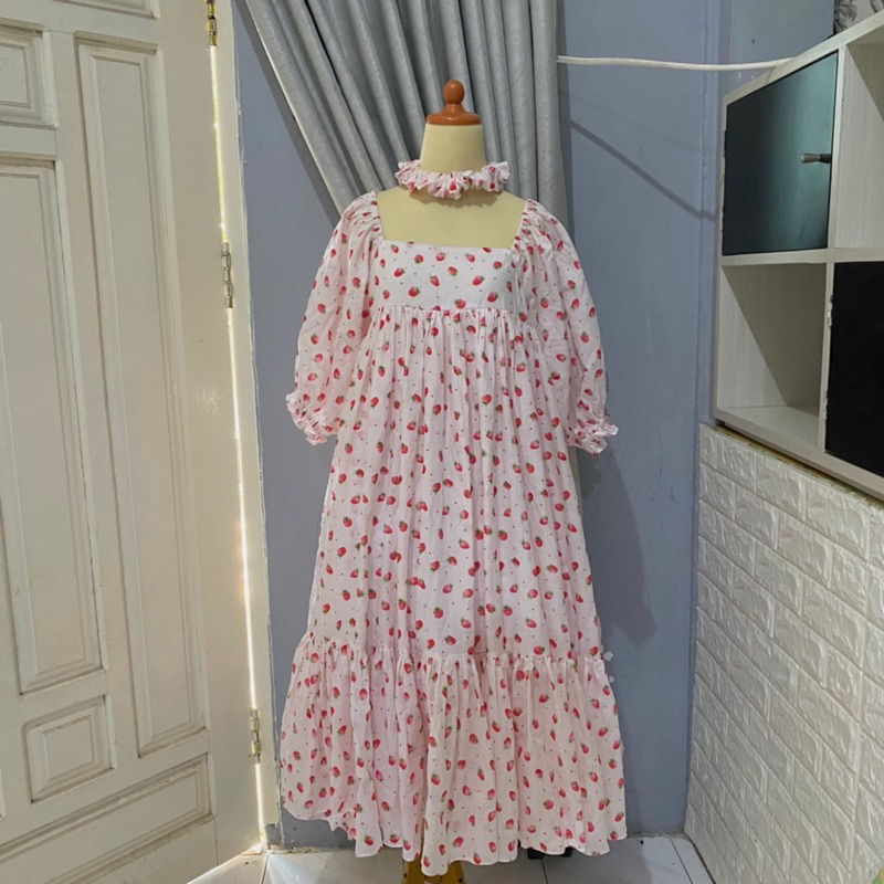 open lace back dress Strawberry Farmers Market Dress