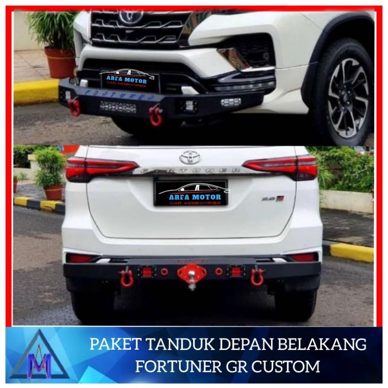 jual-paket-tanduk-depan-belakang-fortuner-gr-sport-custom-bumper-depan