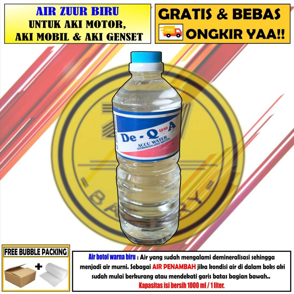 Jual Air Aki Accu 1 Liter Botol Biru Murni Shopee Indonesia 7857