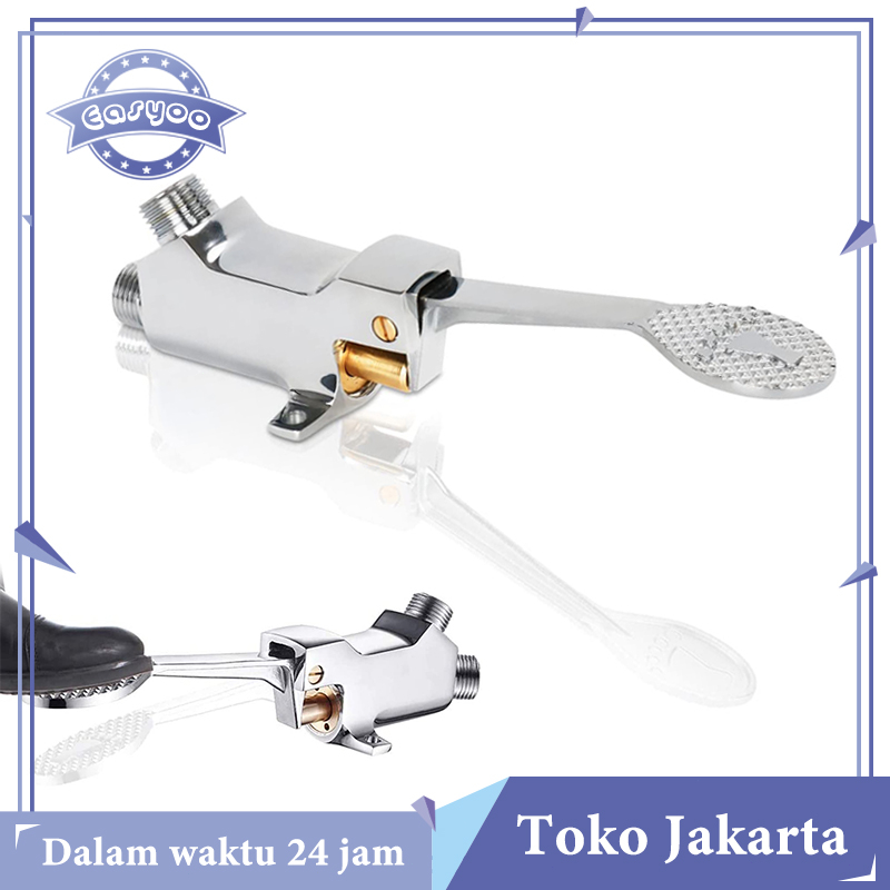 Jual Kran Injak Kaki Foot Pedal Valve Kuningan Pedal Kran Wastafel ...