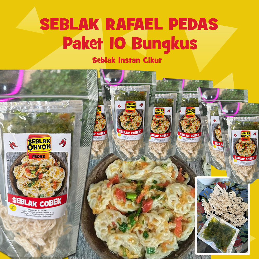 Jual 10 Pcs Seblak Rafael Instan Cobek Pedas Bumbu Cikur Shopee Indonesia