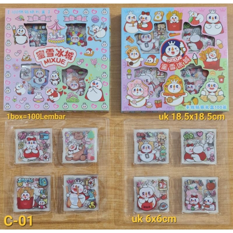 Jual sticker box mixue isi 100 lbr | Shopee Indonesia