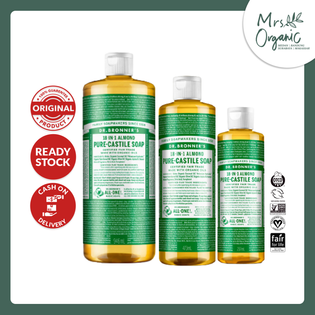 Jual Almond Pure Castile Liquid Soap Dr Bronners Shopee Indonesia 5151