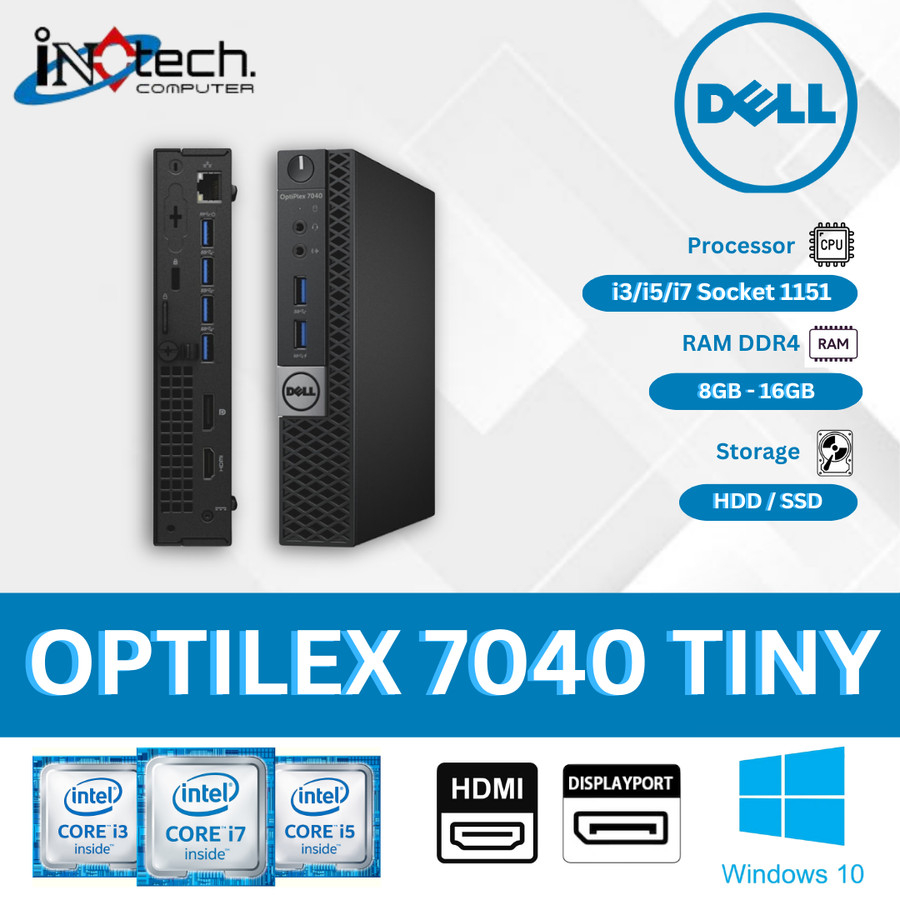 Jual Dell OptiPlex 7040 Micro / MFF Core I3 / I5 / I7 6th Gen PC Mini ...