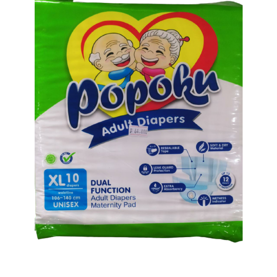 Jual Popoku Adult Diapers M10/L10/XL10 Perekat | Shopee Indonesia